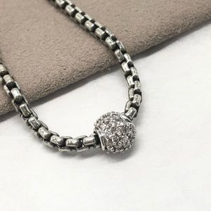 DAVID YURMAN 925/18K Diamond Ball Necklace